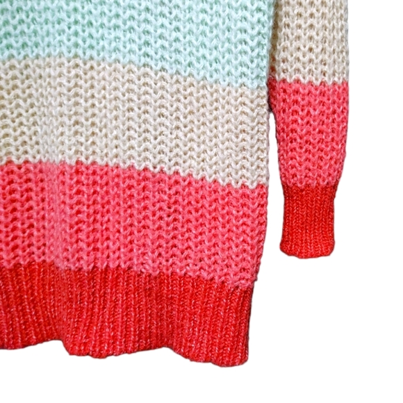 Torrid Colorful Multi Stripe Cozy Knit V Neck Sweater Women's Plus Size 0X - Picture 9 of 12